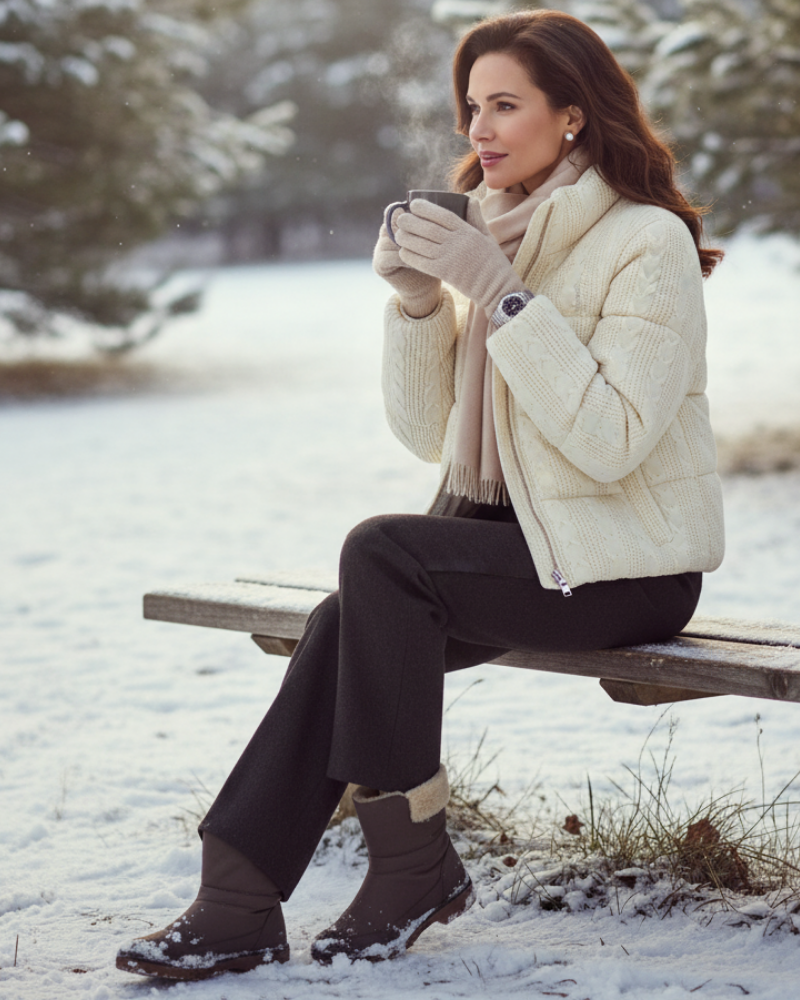 KITZBÜHEL PUFFER CABLE KNIT JACKET